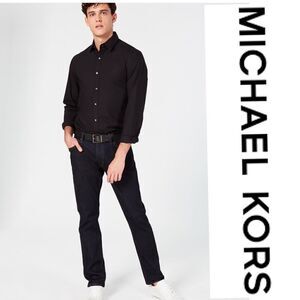 MICHAEL KORS Men's Parker Slim-Fit Stretch Black Jeans Sz. W32 X L32